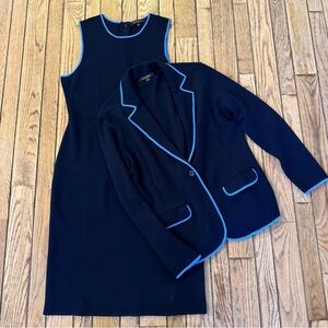 Brooks Brothers 100% Merino Wool Knit Sweater Skirt Suit Set Womens Size L